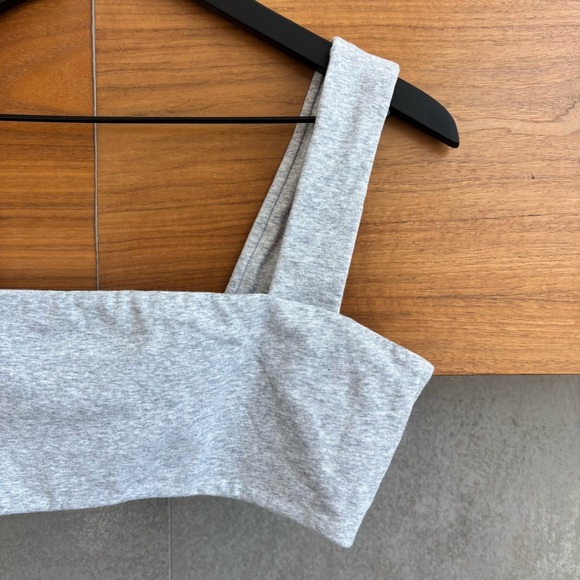 NWT WeWoreWhat Women Bandeau Top In Heather Grey, Size L - Picture 4 of 8